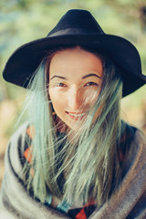 Wall Mural - Portrait of smiling girl