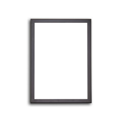 Wall Mural - Blank of wooden photo frame isolated on white