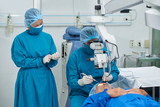 Fototapeta  - Process of cataract surgery in modern clinic