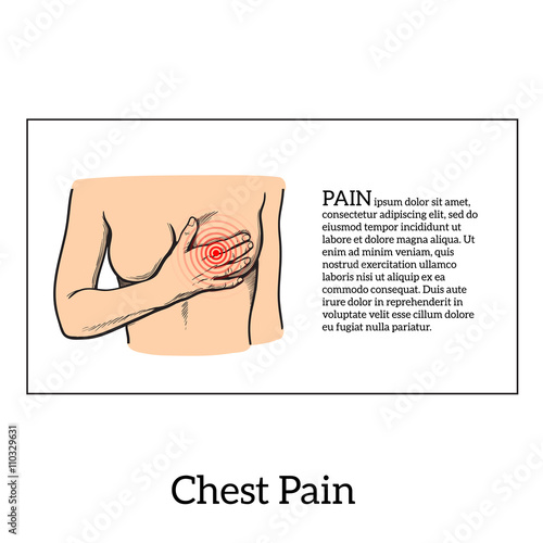Information About Heart Pain Chest Pain In Women Vector Sketch Hand Drawn Illustration Of Heart And Human Patients Suffering From Chest Pains Woman Holding Chest Stock Vector Adobe Stock