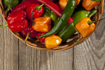 Sticker - stock image of colorful peppers