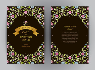 Wall Mural - Vector set of ornate vintage cards.