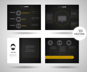 Wall Mural - business presentation template set.powerpoint template design backgrounds