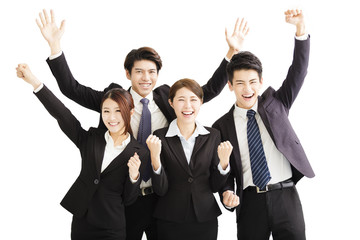 Wall Mural - Portrait Of happy Young successful Business team