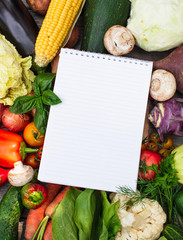 Wall Mural - Vegetables on wooden table