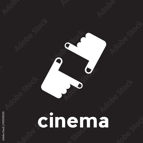 Fotografie, Obraz Vector abstract linear cinema and filmmaker
