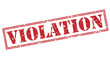 violation red stamp on white background