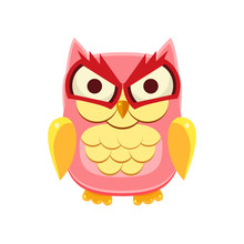 Pink Owl Holding The Laughter