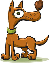 Caricatured Brown Dog