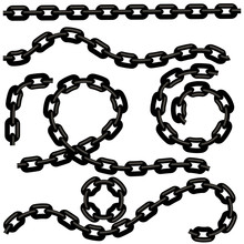 Metal Chain Set Isolated 