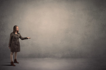 Wall Mural - Woman standing