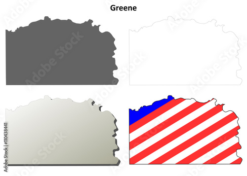 Greene County Pennsylvania Outline Map Set Buy This Stock Vector And Explore Similar Vectors At Adobe Stock Adobe Stock