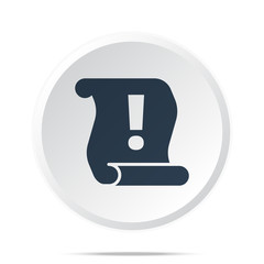 Wall Mural - Black Important Information icon on white web button