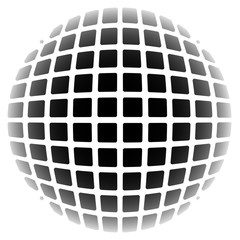 Aufkleber - Mosaic, mesh of squares with salient, protuberant 3d distortion