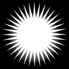 Poster - Spiky, pointed shape with blank space.