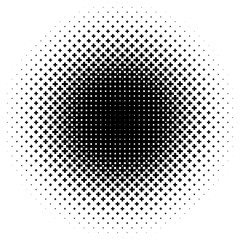 Poster - Halftone like element of crosses. Monochromatic abstract image.