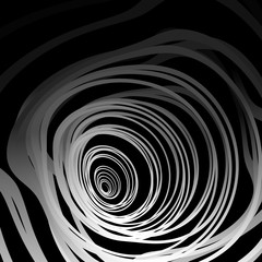 Fototapete - Abstract artistic image with random concentric distorted circles