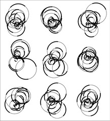 Leinwandbilder - Scattered, random circle elements