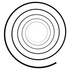 Aufkleber - Abstract spiral element.  Twirl, swirl, whorl shape.