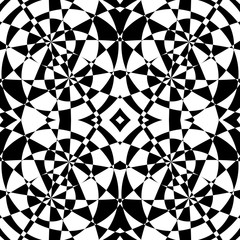 Poster - Mirrored symmetrical pattern. Geometric monochrome background. T