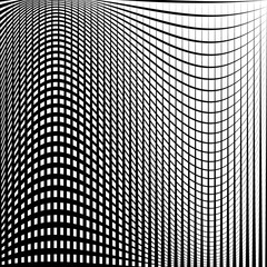 Fototapete - Distorted abstract grid, mesh background, intersecting lines