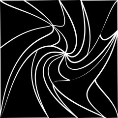 Fototapete - Monochrome tessellating background. Abstract distorted pattern,