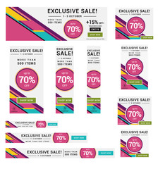 Canvas Print - multipurpose web banner set in 11 sizes