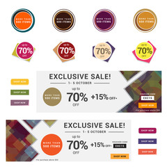 Wall Mural - promotional banner & marketing set. this set contains banners and their additional elements for your