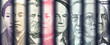 Portraits / images / faces of famous leader on banknotes, currencies of the most dominant countries in the world i.e. Japanese yen, US dollar, Chinese yuan, Australian dollar. Financial concept.