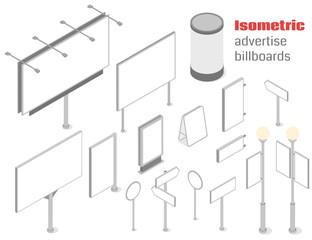 Isometric advertise billboards 