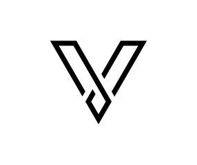Wall Mural - letter v logo
