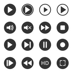 play icon set