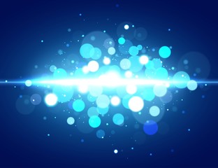 blue bokeh. magic bokeh background with light effect. vector illustration.