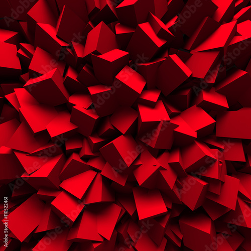 Obrazy czerwone  wisniowe-bloki-3d