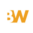 BW Logo | Vector Graphic Branding Letter Element | jpg, eps, path, web, app, art, ai | White Background