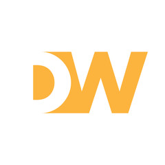 DW Logo | Vector Graphic Branding Letter Element | jpg, eps, path, web, app, art, ai | White Background