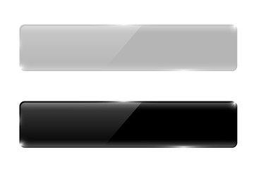 Buttons. Web icons. Glossy rectangular buttons