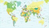 Fototapeta Mapy - Colored World Map - borders, countries and cities - illustration


Highly detailed colored vector illustration of world map.
