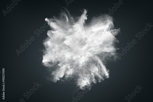 Plakat Abstrakcjonistyczny projekt biała prochowa chmura