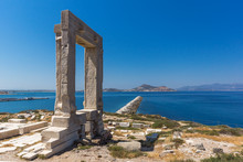 Landscape Of Portara, Apollo Temple Entrance, Naxos Island, Cyclades, Greece