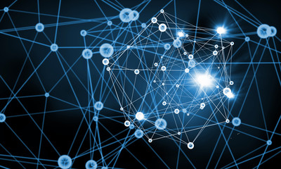 Connected lines background