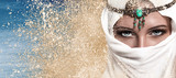 Fototapeta  - Young woman arabic style fashion look
