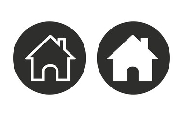 Canvas Print - Home  - vector icon.