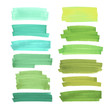© samuii - Color banners drawn with japan markers. Stylish elements for design. Vector marker stroke