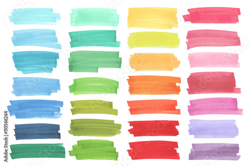 Fotografía Color banners drawn with japan markers