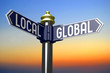 Crossroads sign - global or local