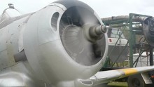Close Up Of The Propellor Spinning On An Australian Wirraway Training Fighter Plane.