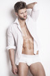 © dorriss - Handsome muscular man in white underwear