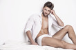 © dorriss - Handsome muscular man in white underwear