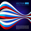 © printstocker - Abstract background with ribbons in blue-red-white colors to the